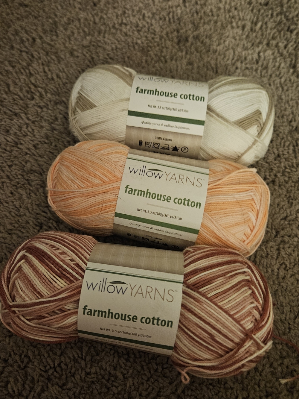 Willow Yarns Farmhouse Cotton Multi-Color Yarn Set